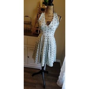 Minuet Vintage 1950s Rockabilly Audrey Hepburn Inspired Dress Polka Dot Sz S